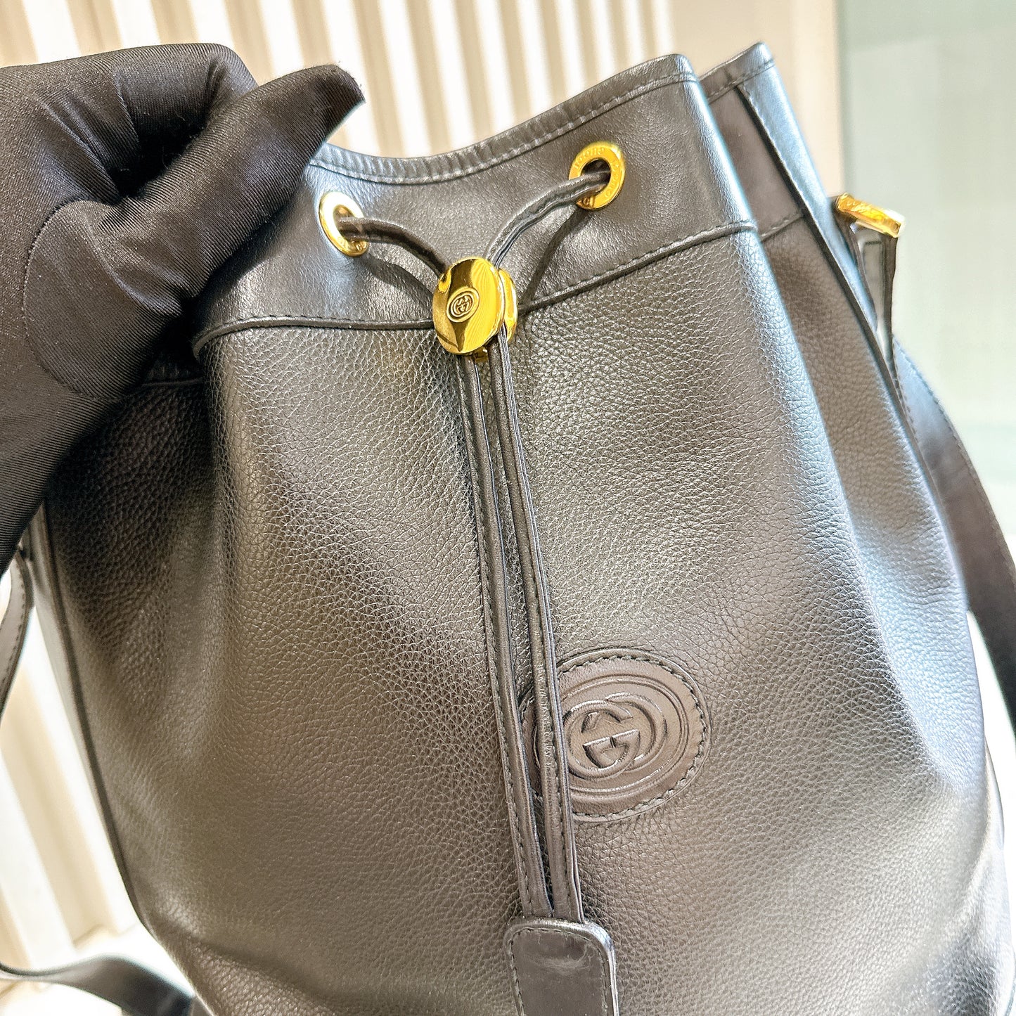 Gucci GG Drawstring Bucket Bag