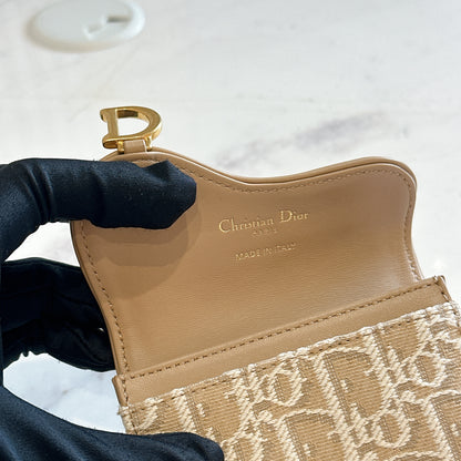 Dior Bloom Card Holder in Beige