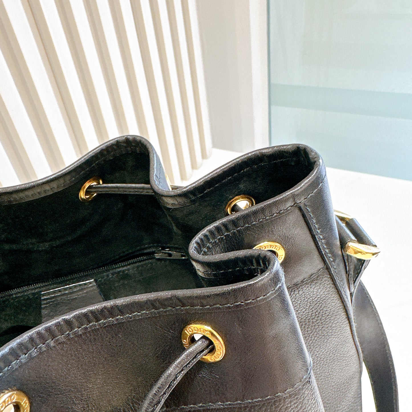 Gucci GG Drawstring Bucket Bag
