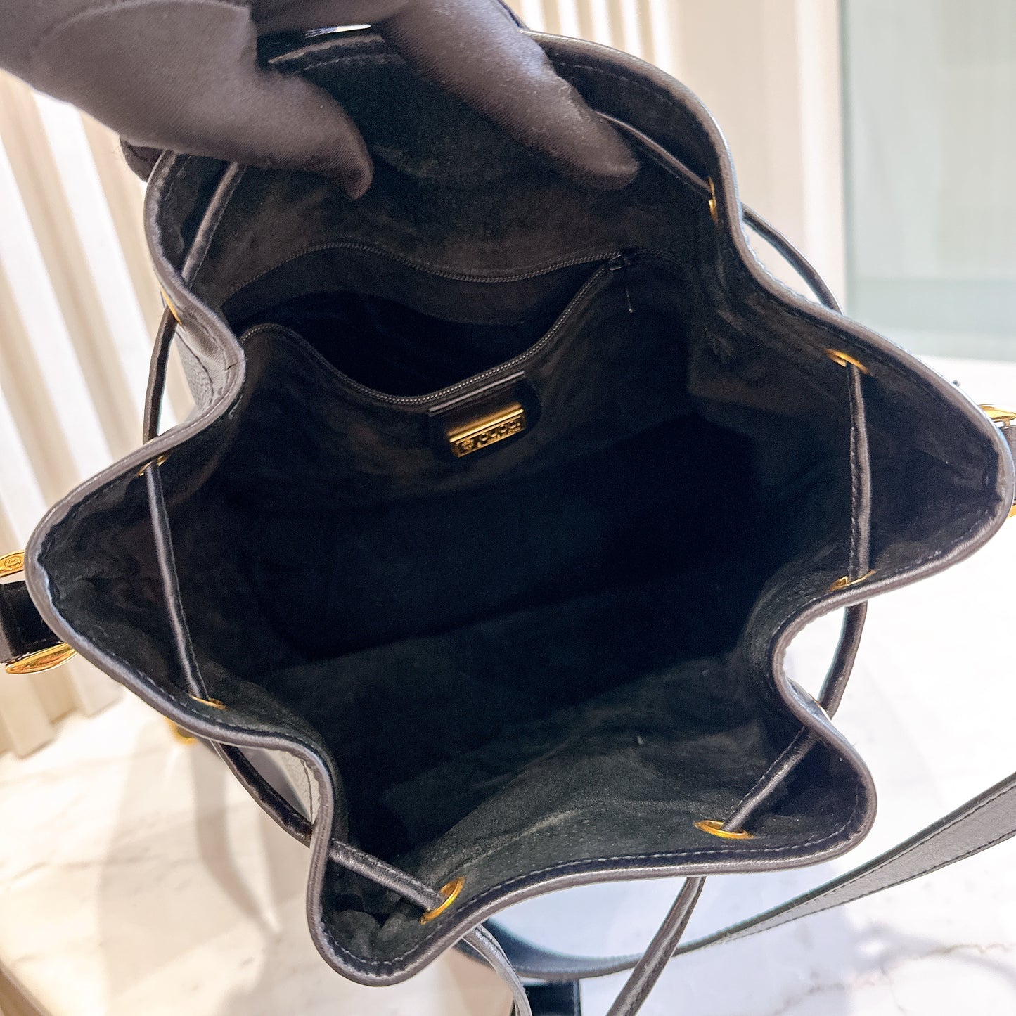 Gucci GG Drawstring Bucket Bag