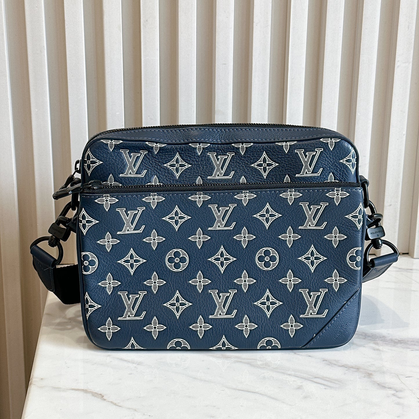 LV Trio Messenger in Shadow Leather