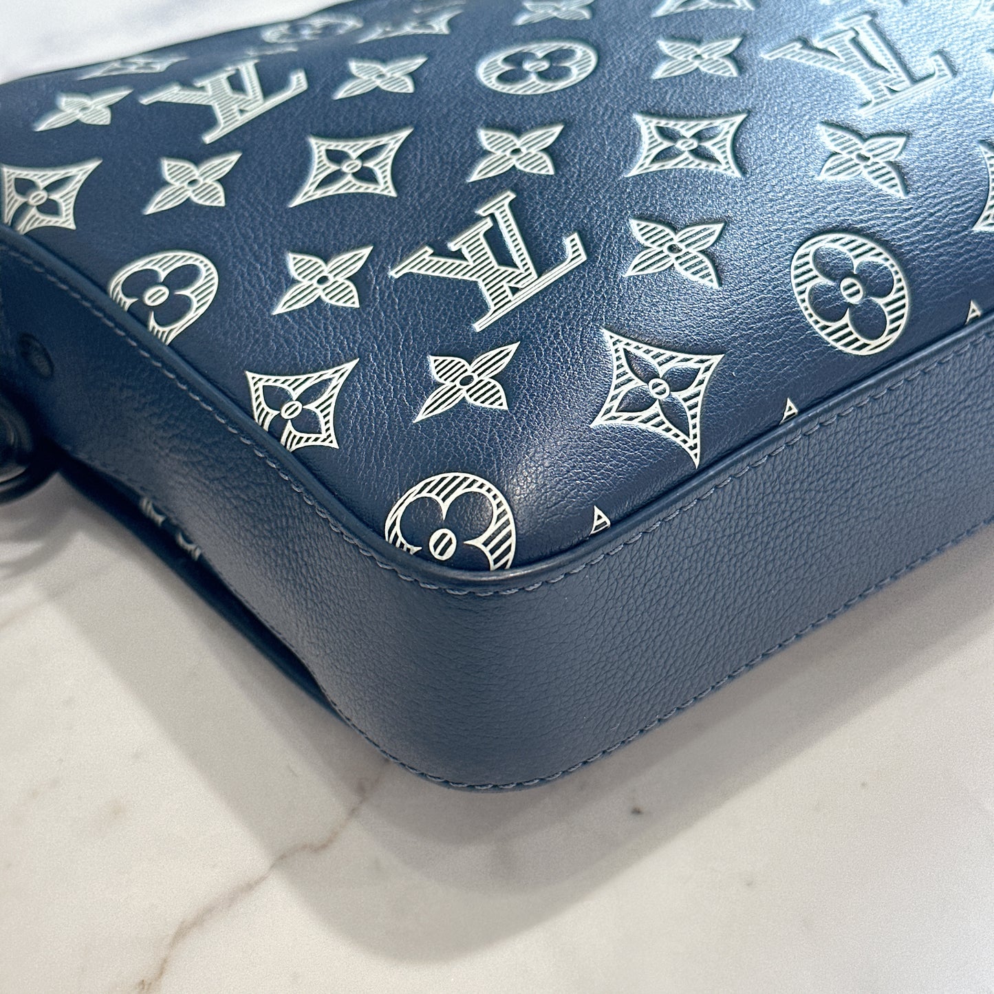 LV Trio Messenger in Shadow Leather