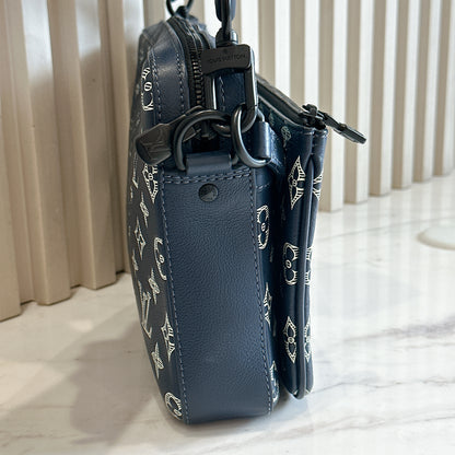 LV Trio Messenger in Shadow Leather