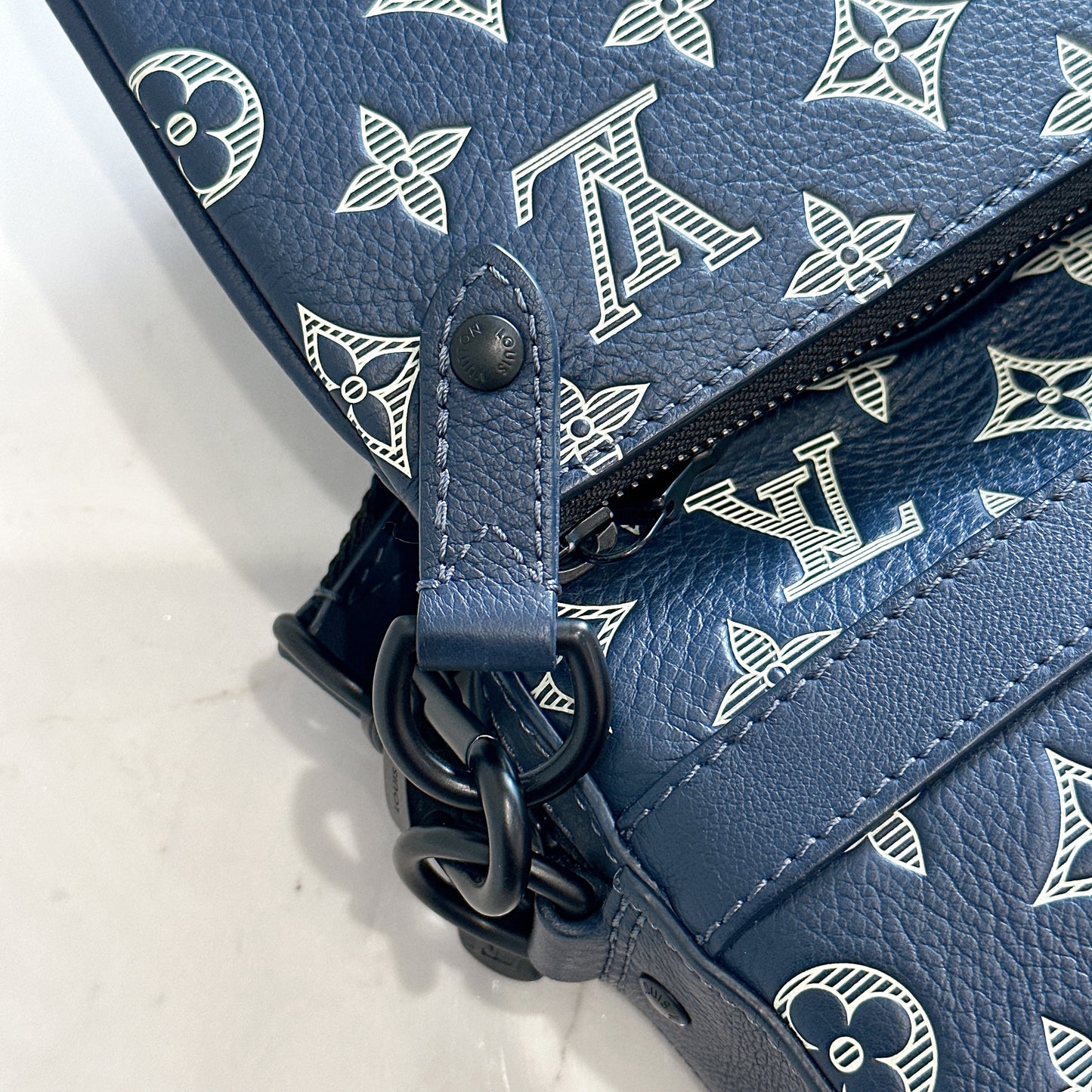 LV Trio Messenger in Shadow Leather