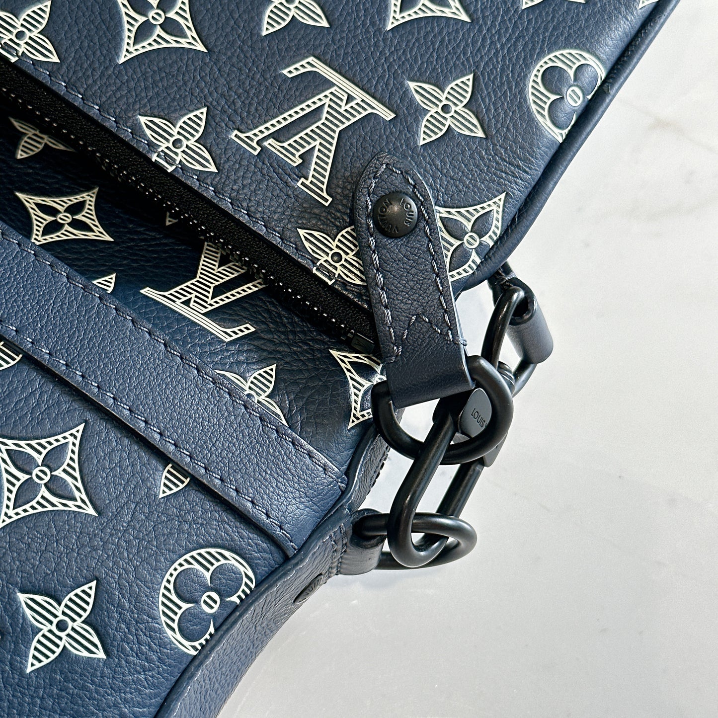 LV Trio Messenger in Shadow Leather