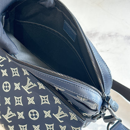 LV Trio Messenger in Shadow Leather