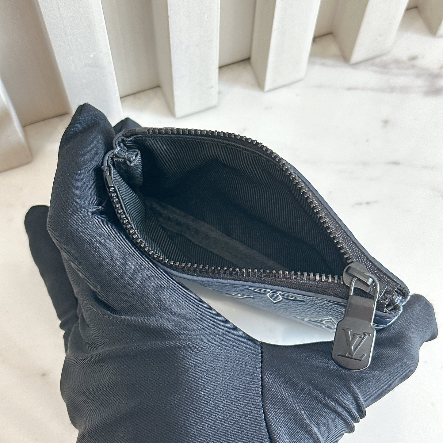 LV Trio Messenger in Shadow Leather