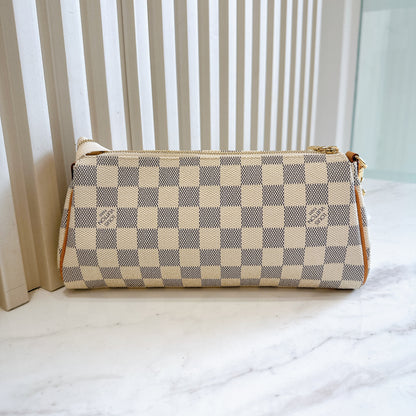 LV Eva Clutch in Damier Azur
