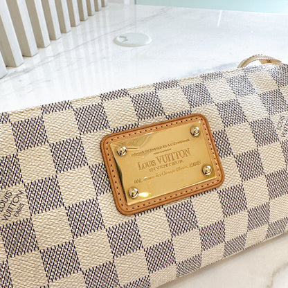 LV Eva Clutch in Damier Azur