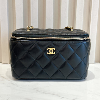 Chanel Vanity Case GHW with Pearl Crush