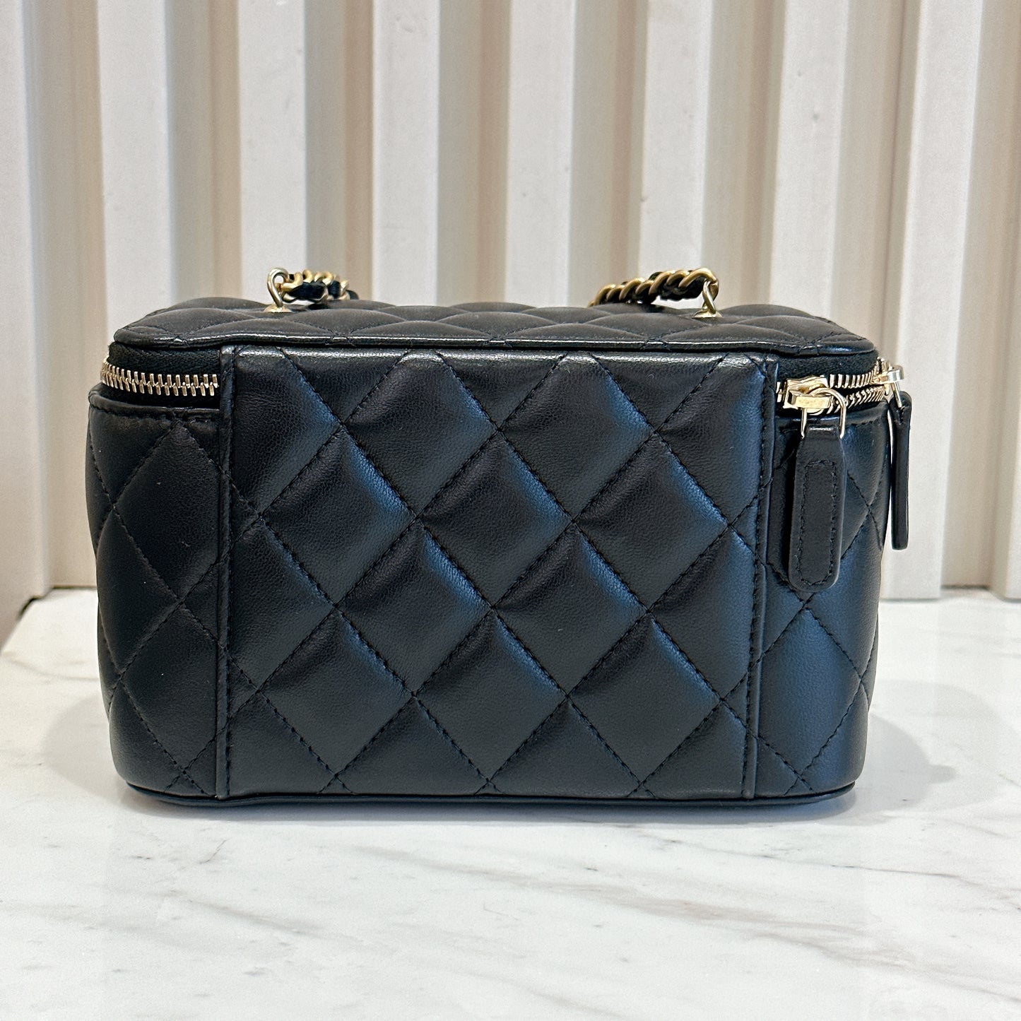 Chanel Vanity Case GHW with Pearl Crush