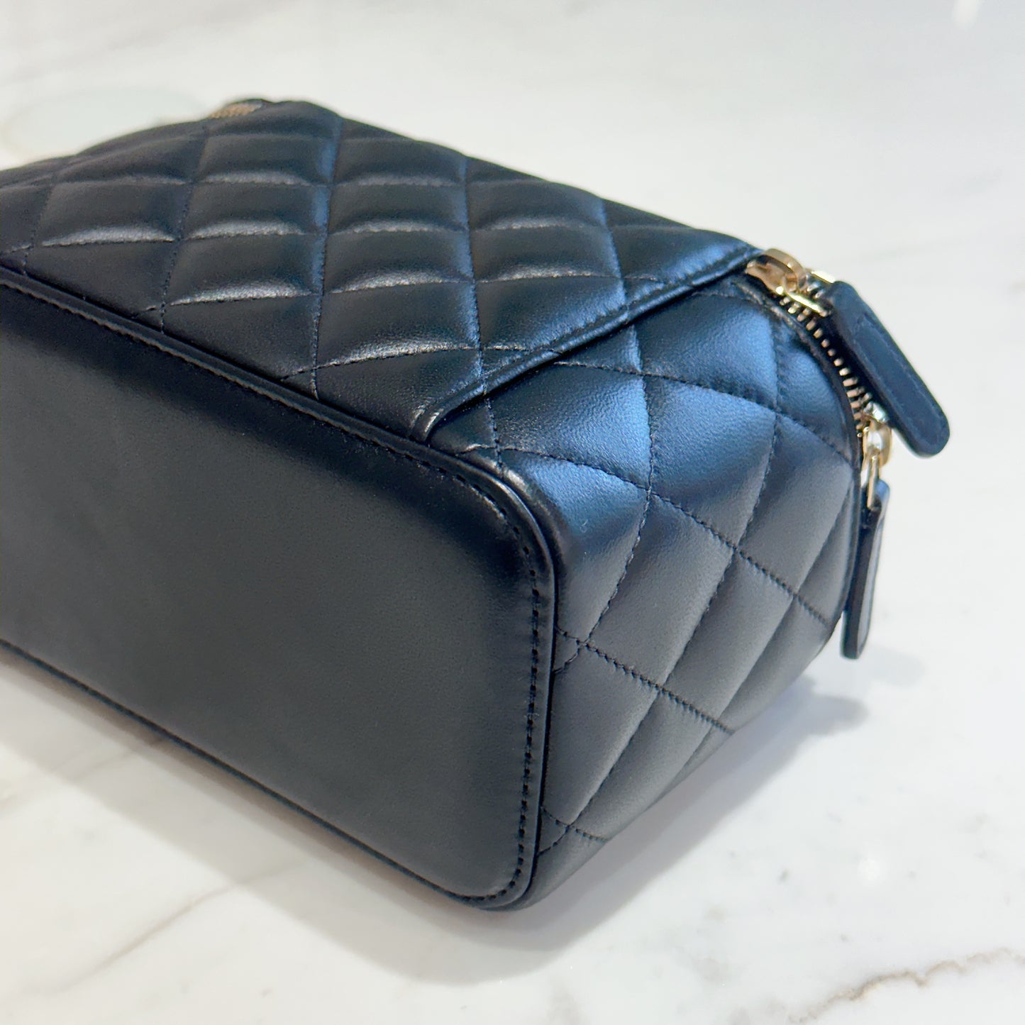 Chanel Vanity Case GHW with Pearl Crush