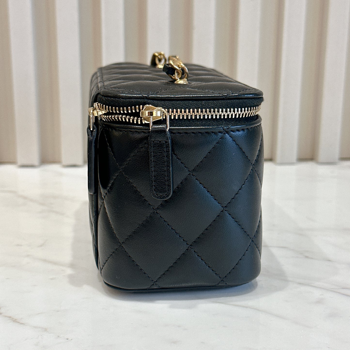 Chanel Vanity Case GHW with Pearl Crush