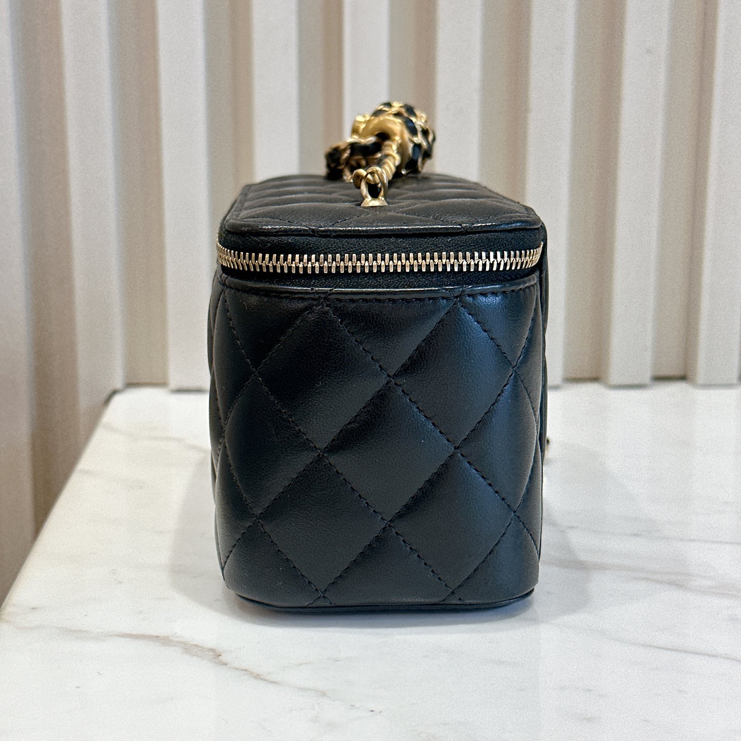 Chanel Vanity Case GHW with Pearl Crush