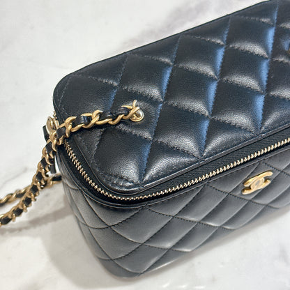 Chanel Vanity Case GHW with Pearl Crush