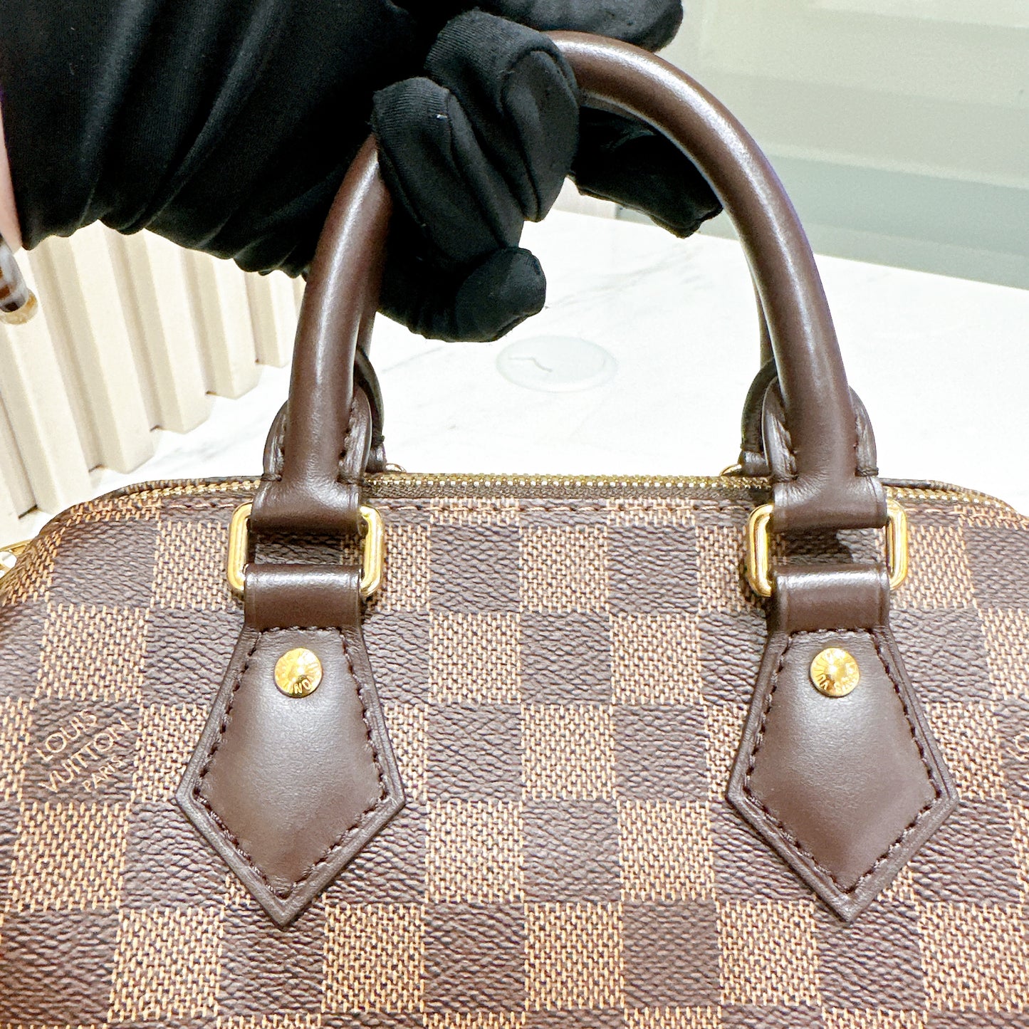 LV Damier Ebene Speedy 20 Bandouliere