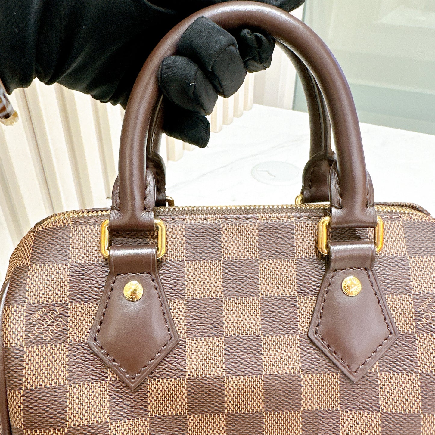 LV Damier Ebene Speedy 20 Bandouliere