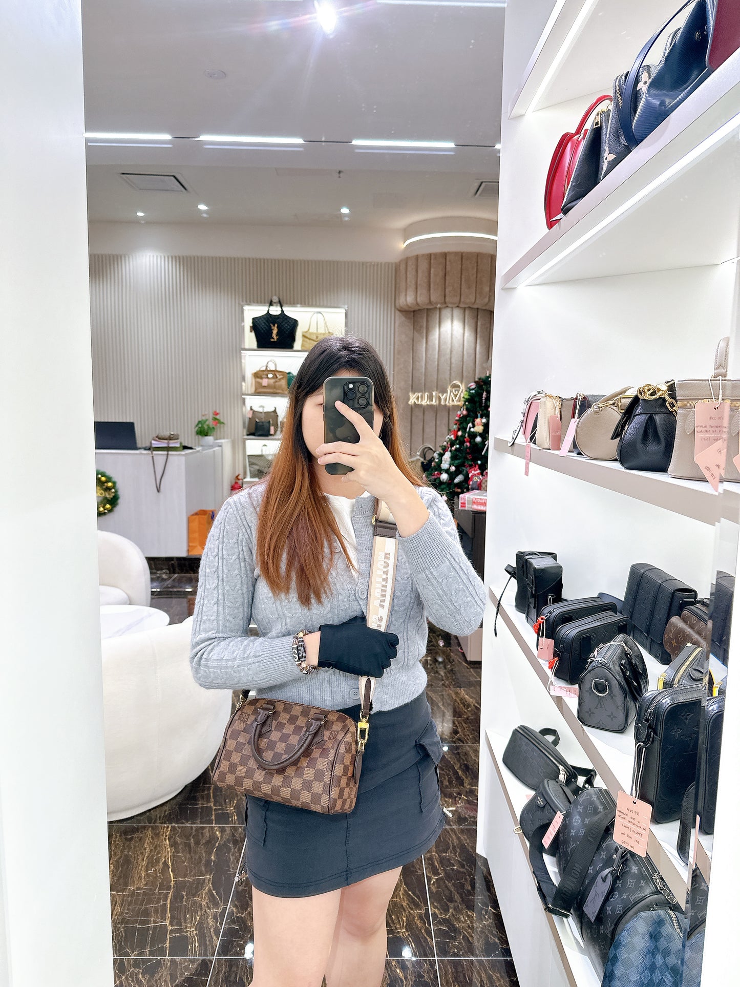LV Damier Ebene Speedy 20 Bandouliere