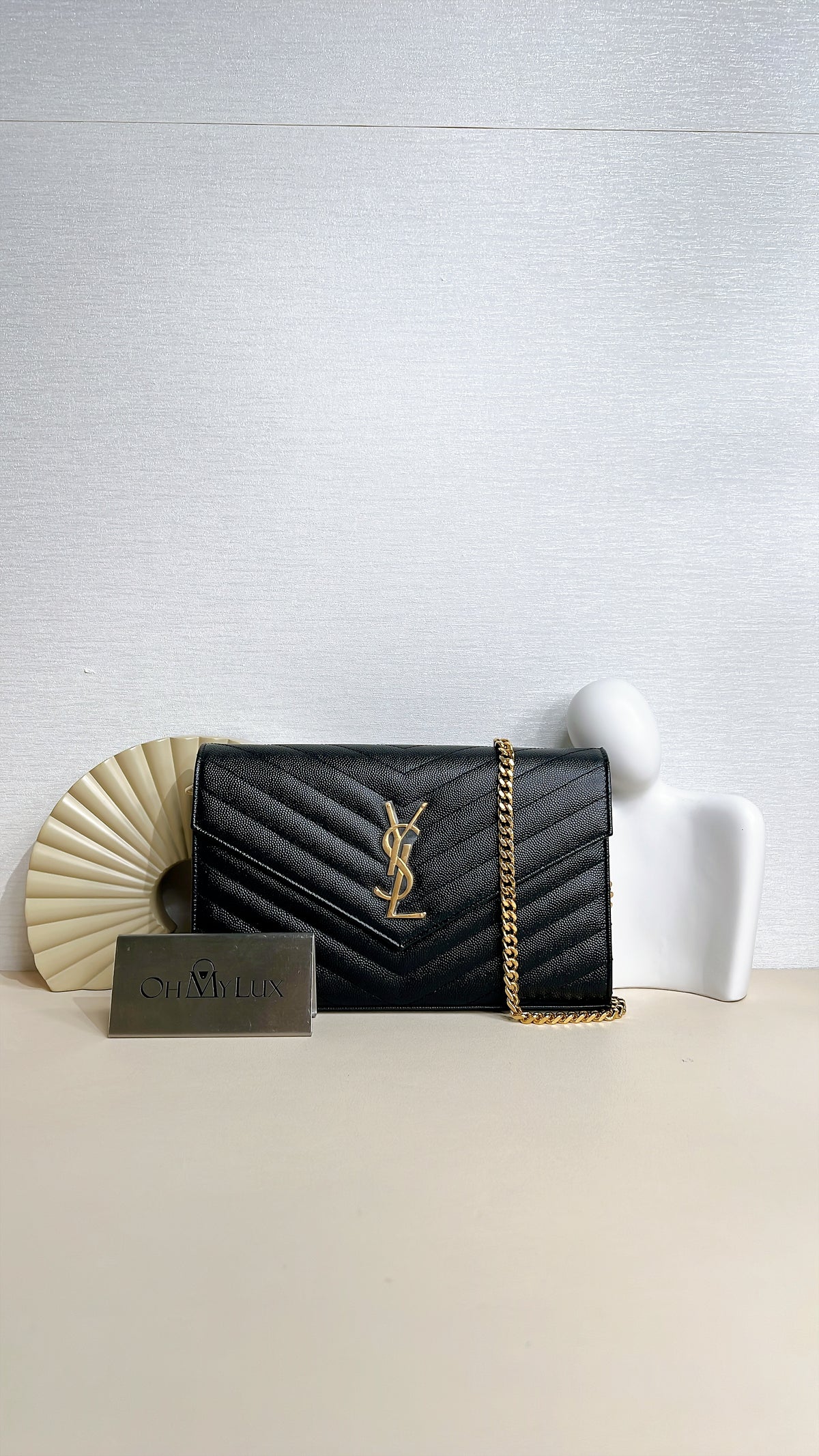 YSL Wallet On Chain Black in GHW