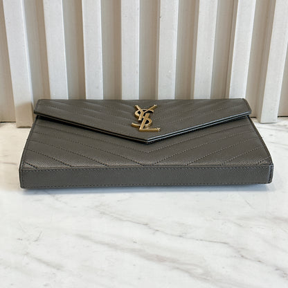 YSL Wallet On Chain in Grey