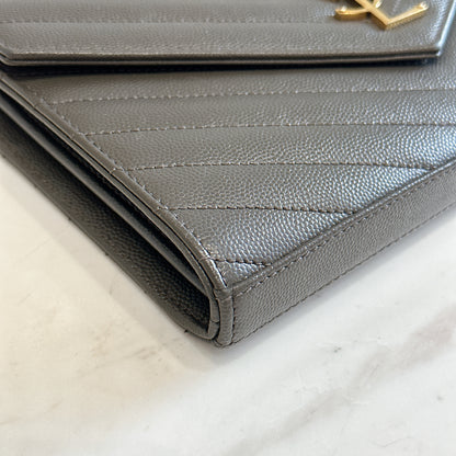 YSL Wallet On Chain in Grey