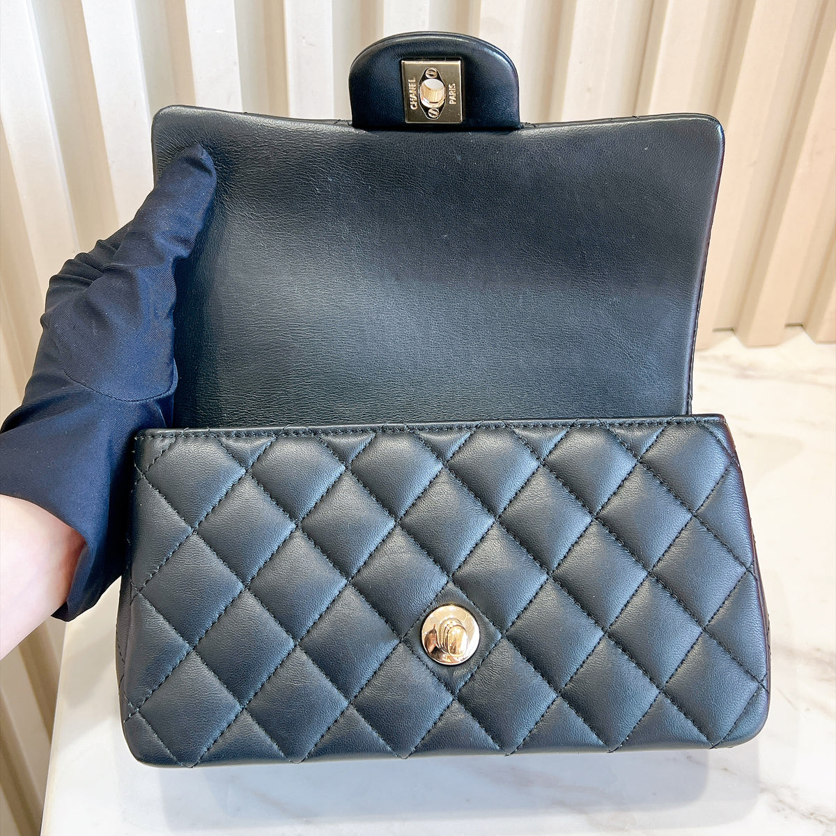 Chanel Classic Mini Rectangular Flap in Black LGHW