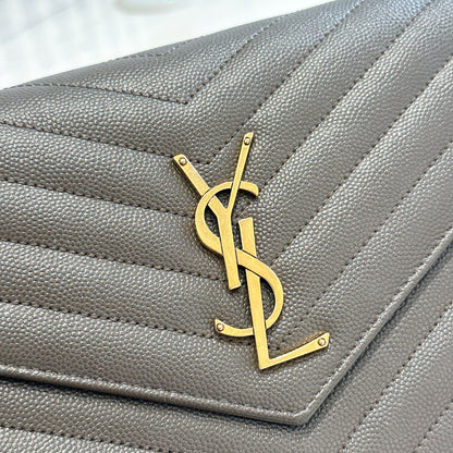 YSL Wallet On Chain in Grey