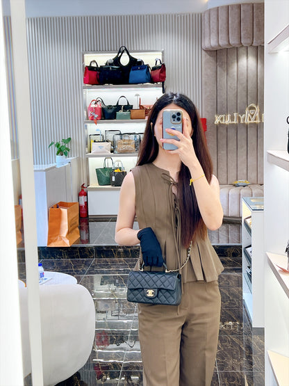 Chanel Classic Mini Rectangular Flap in Black LGHW