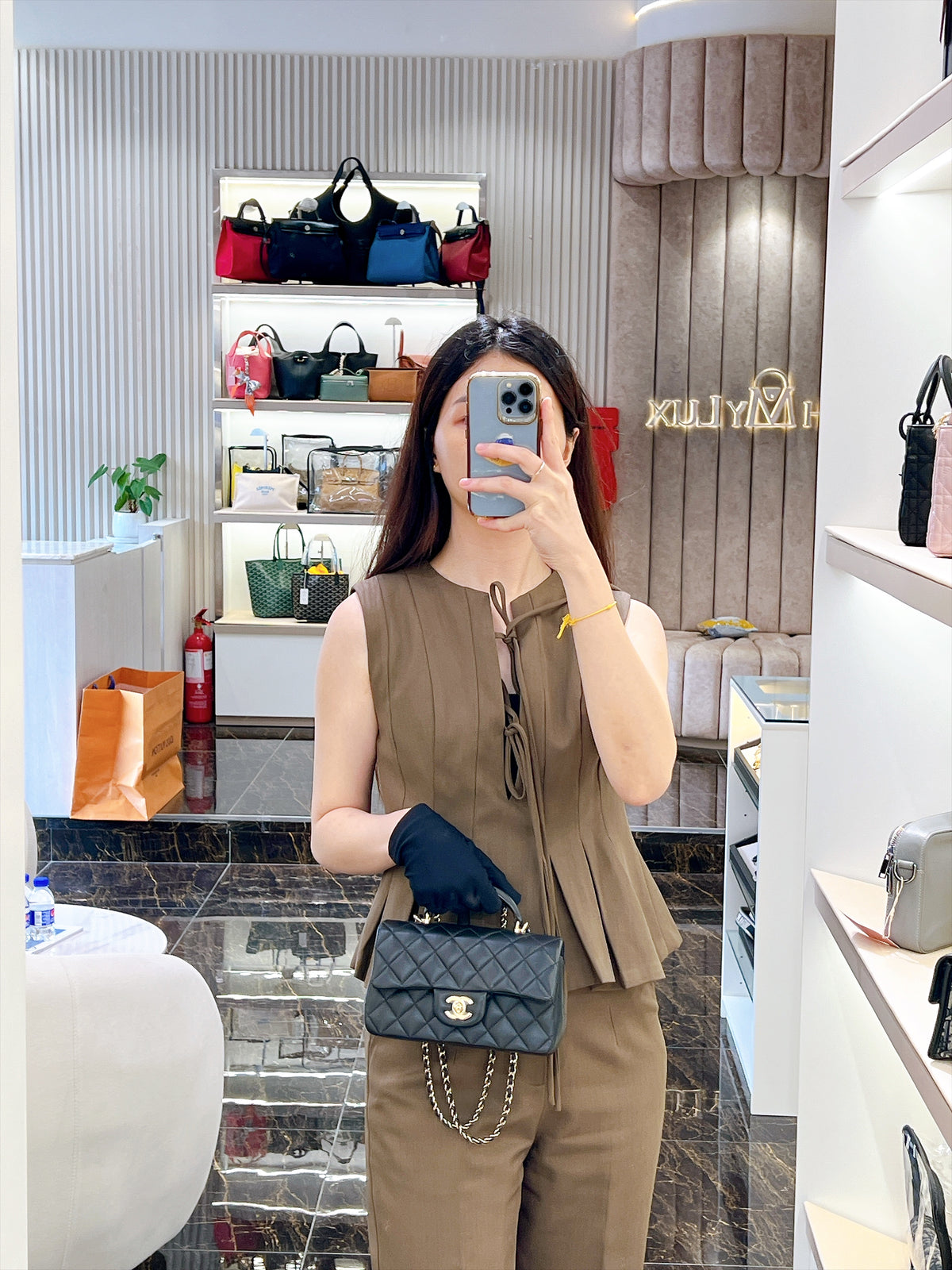 Chanel Classic Mini Rectangular Flap in Black LGHW