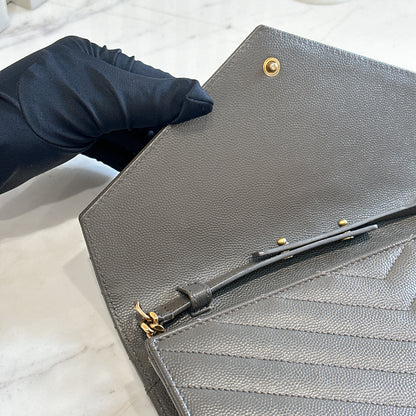 YSL Wallet On Chain in Grey