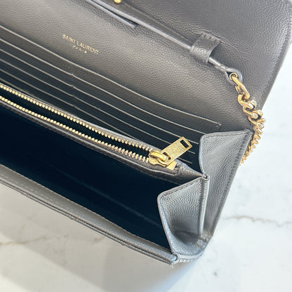 YSL Wallet On Chain in Grey
