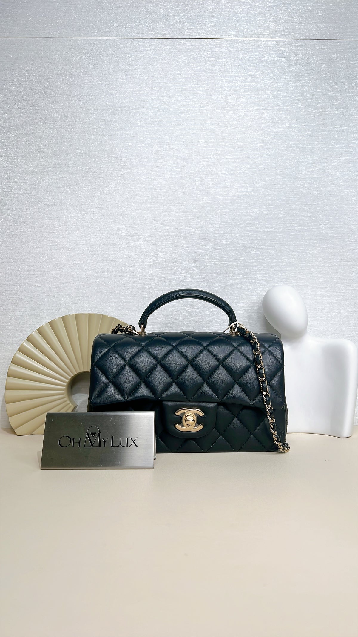 Chanel Classic Mini Rectangular Flap in Black LGHW