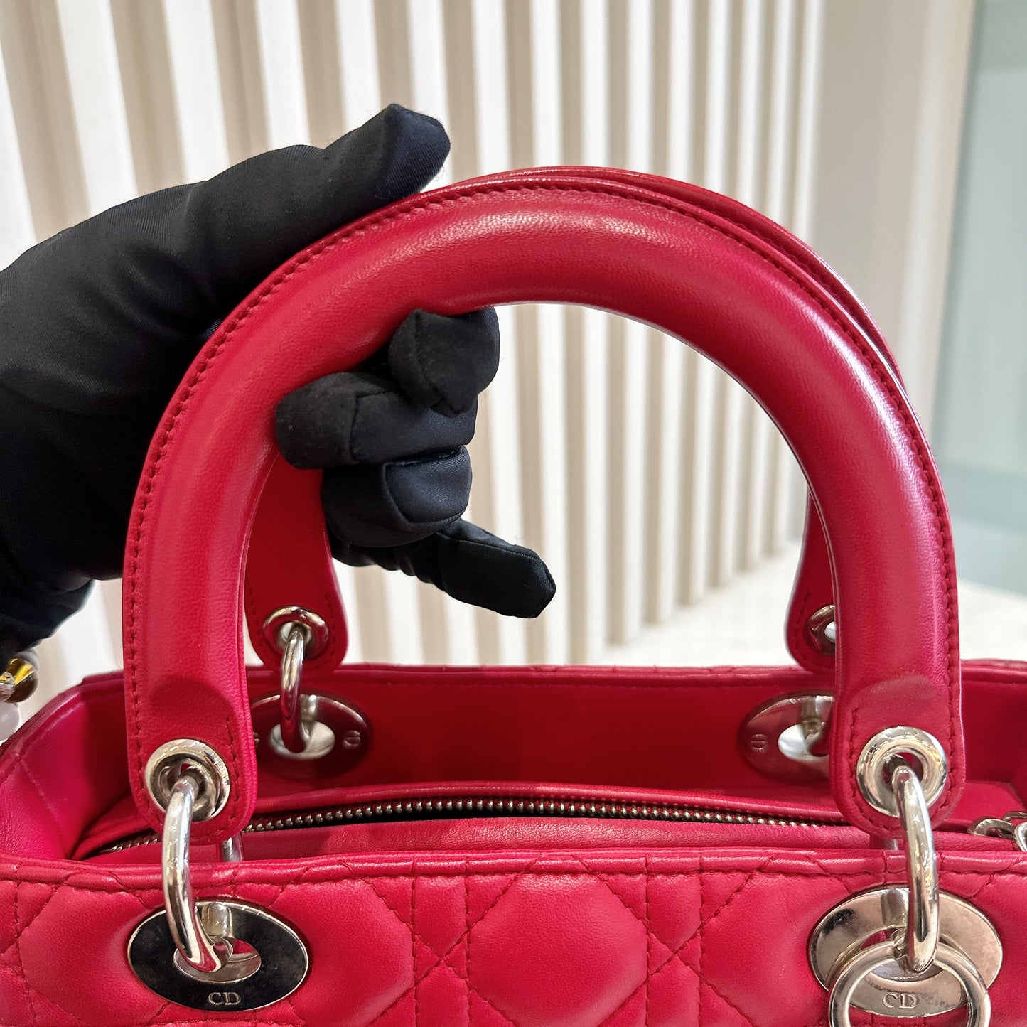 Lady Dior Medium In Red