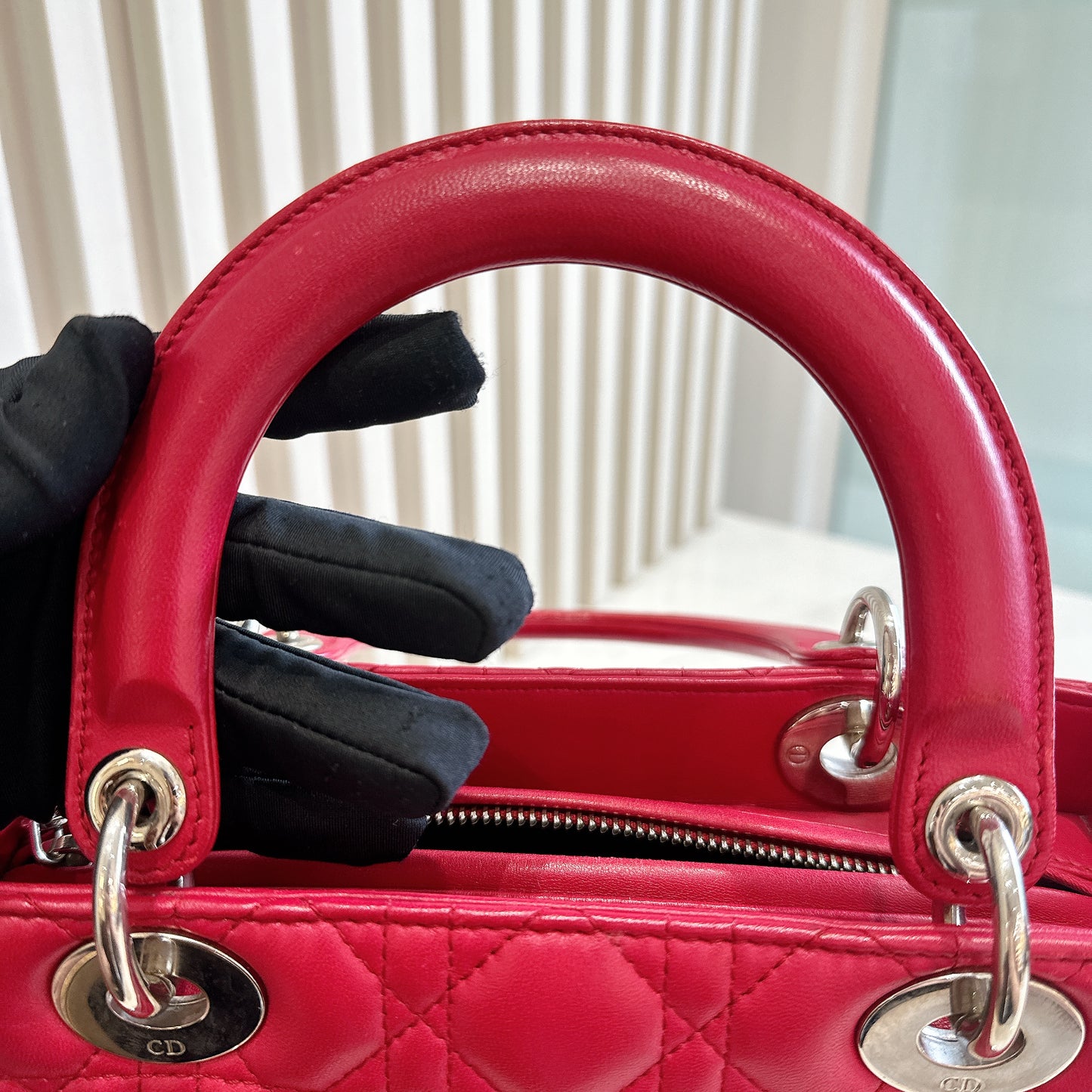 Lady Dior Medium In Red
