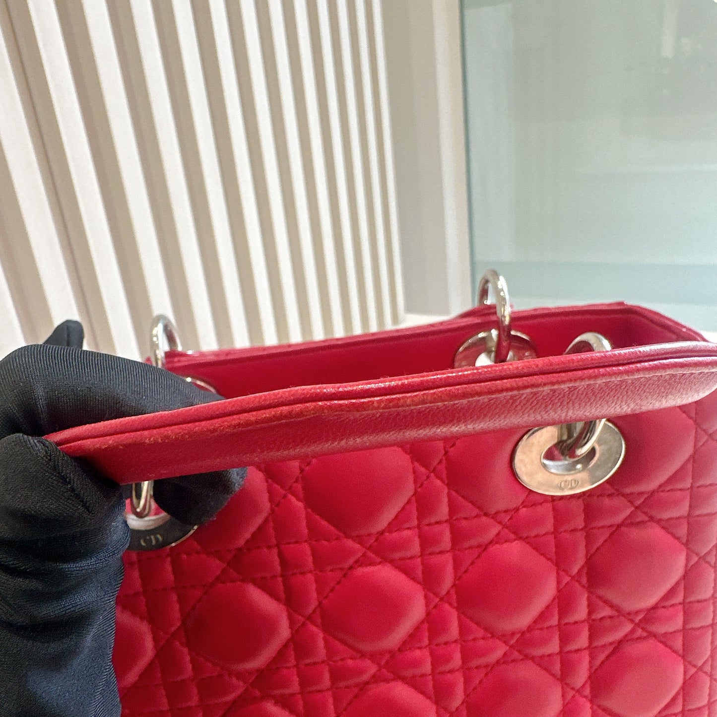 Lady Dior Medium In Red