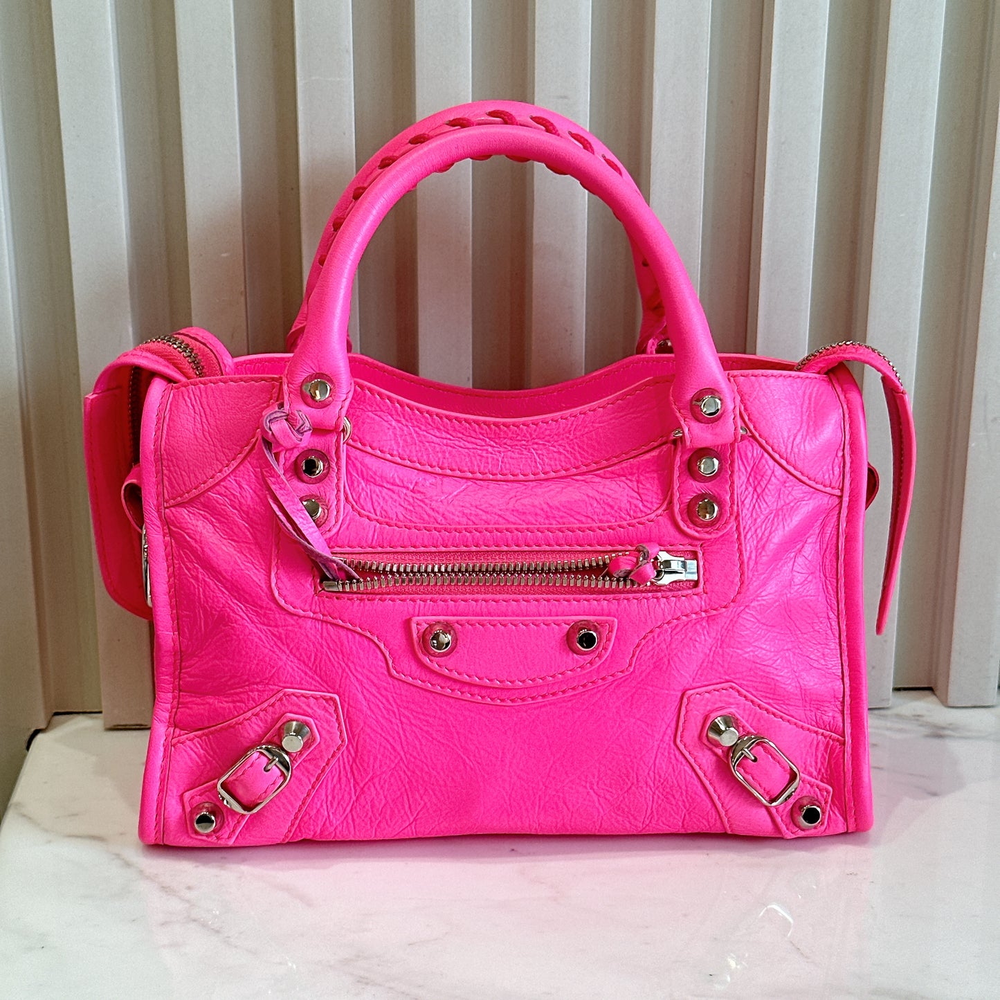 Balenciaga Classic City Mini Neon Pink