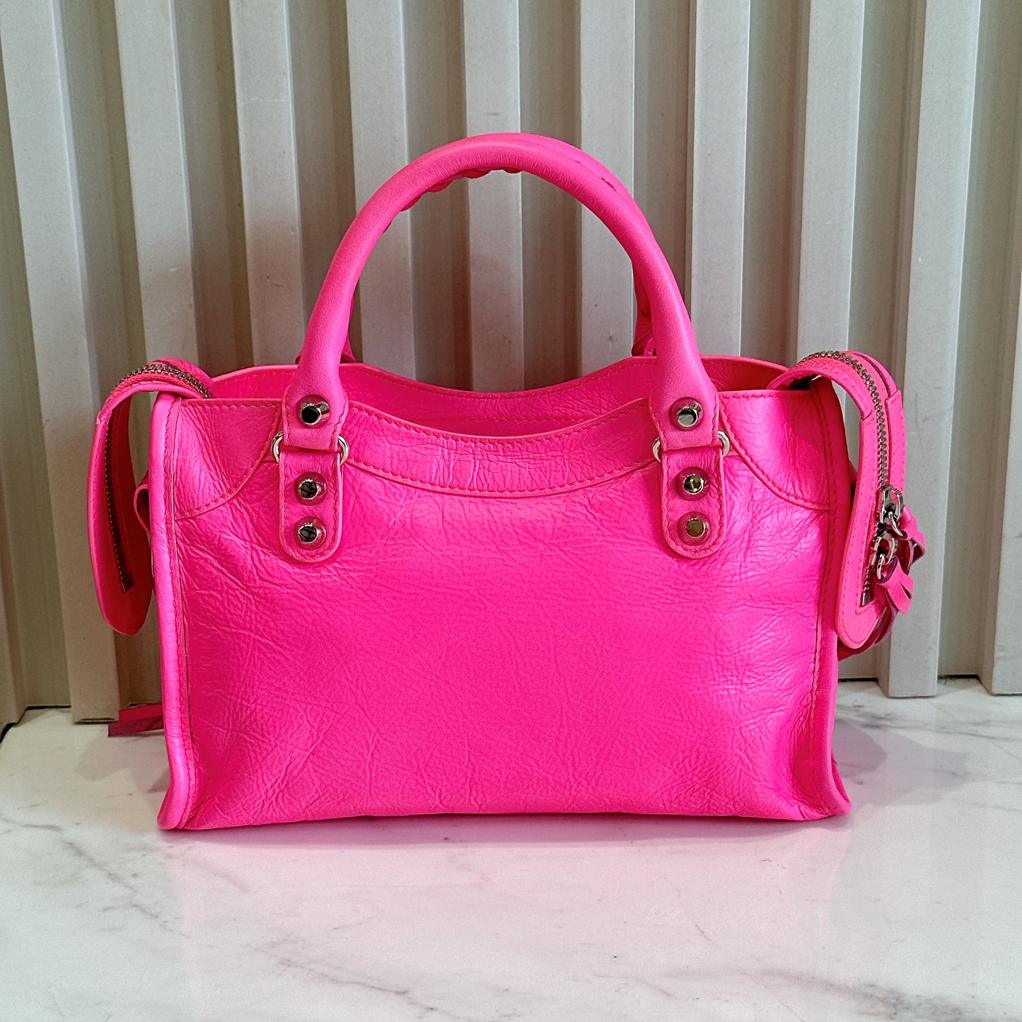 Balenciaga Classic City Mini Neon Pink