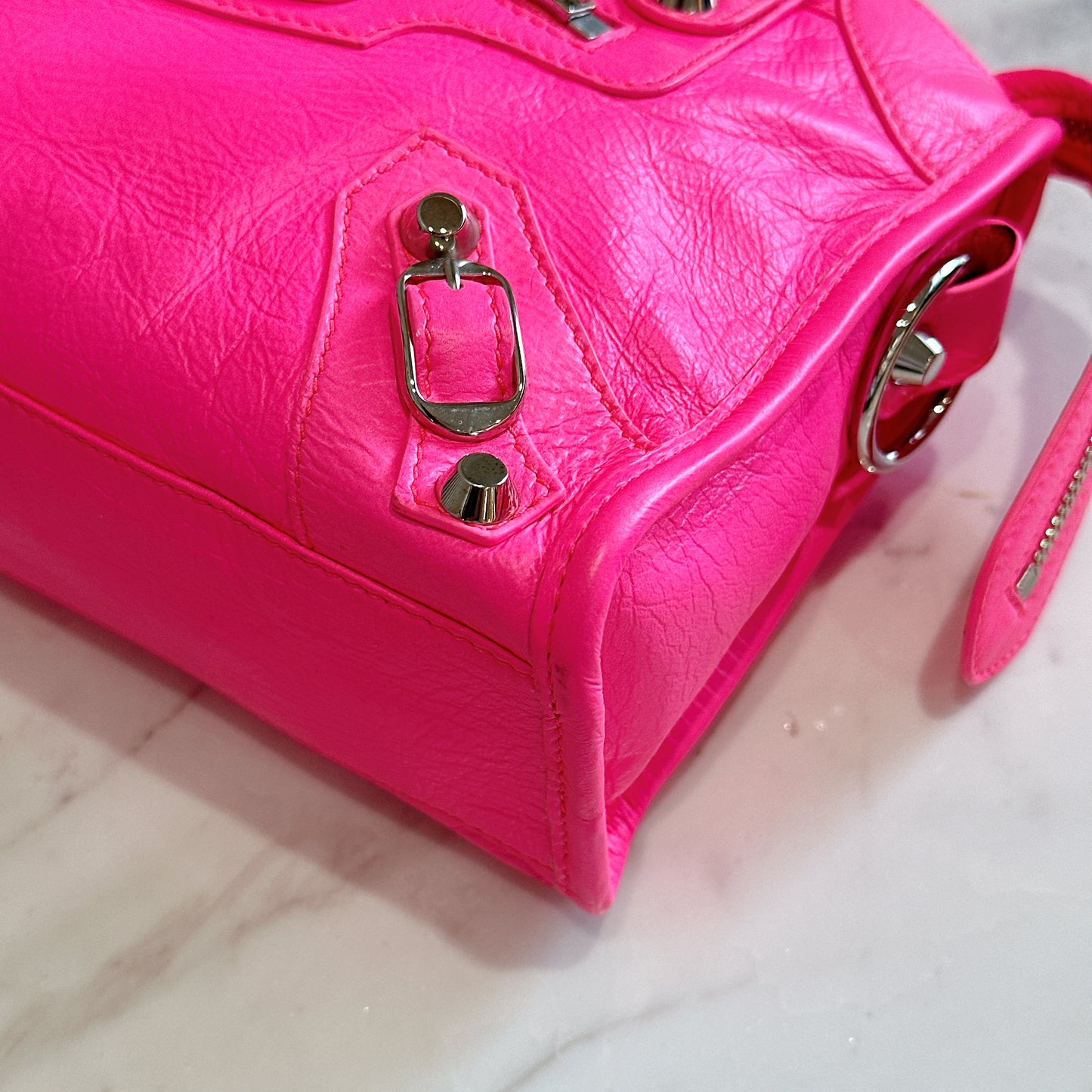 Balenciaga Classic City Mini Neon Pink