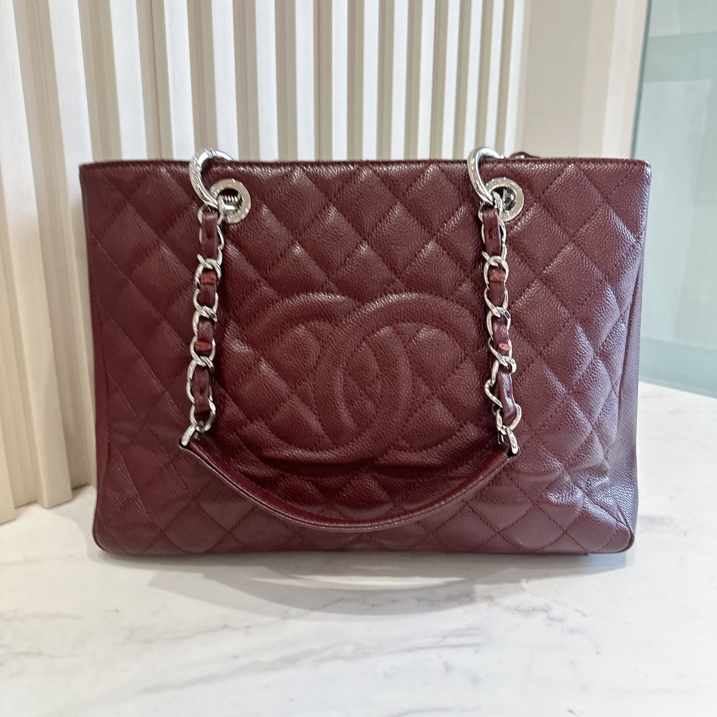 Chanel GST Cavier in Burgundy