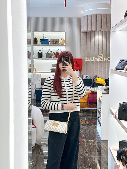 LV Eva Clutch in Damier Azur