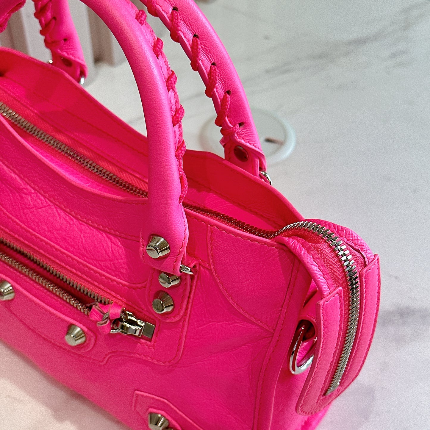Balenciaga Classic City Mini Neon Pink