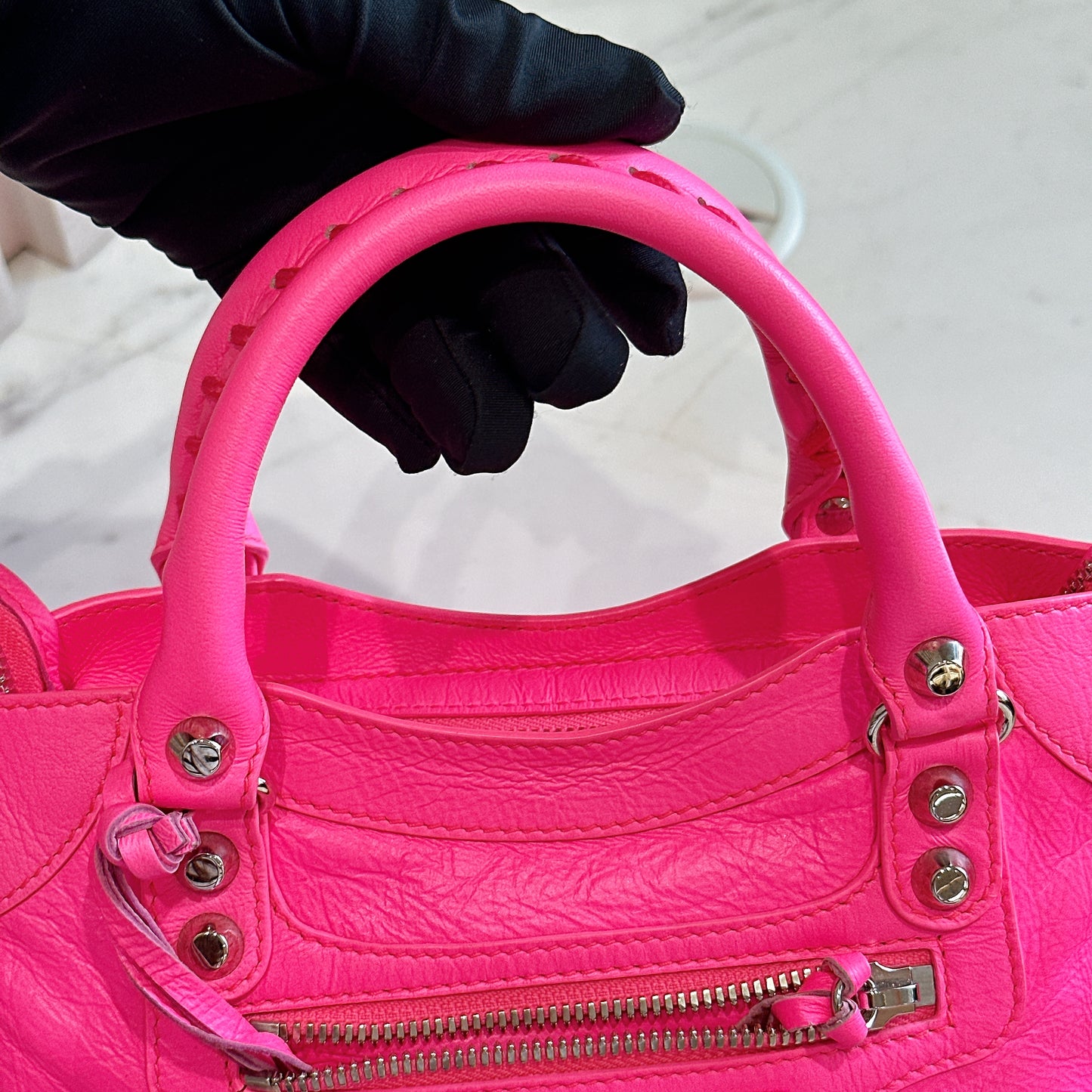 Balenciaga Classic City Mini Neon Pink