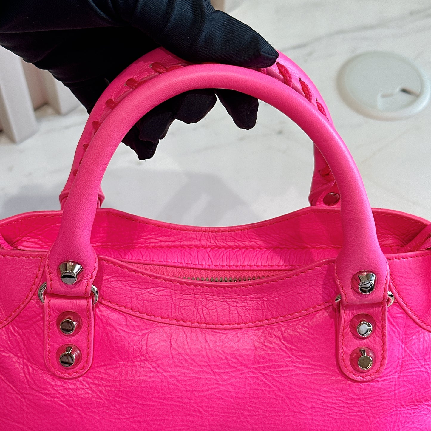 Balenciaga Classic City Mini Neon Pink