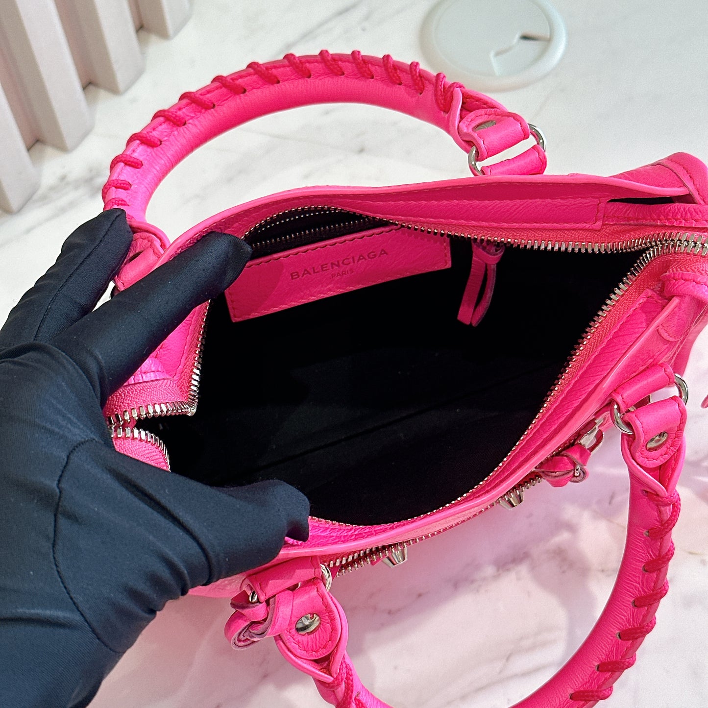 Balenciaga Classic City Mini Neon Pink