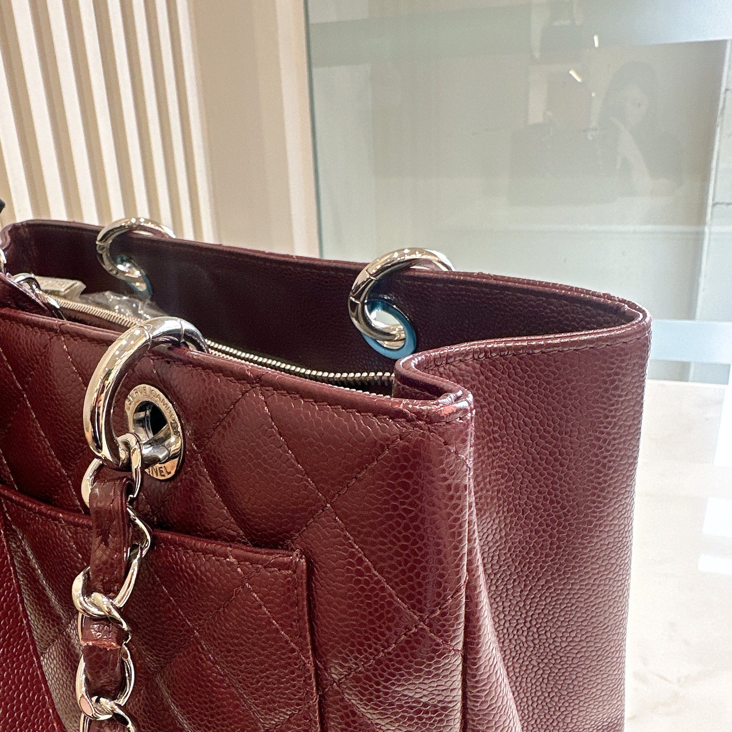 Chanel GST Cavier in Burgundy