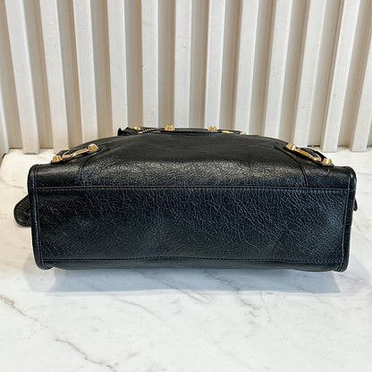 Balenciaga Classic City Small in Black Goatskin