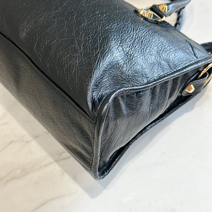 Balenciaga Classic City Small in Black Goatskin