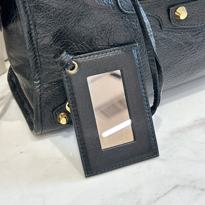 Balenciaga Classic City Small in Black Goatskin