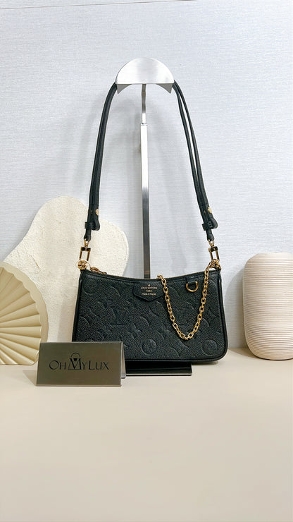 LV Easy Pouch in Black Empreinte