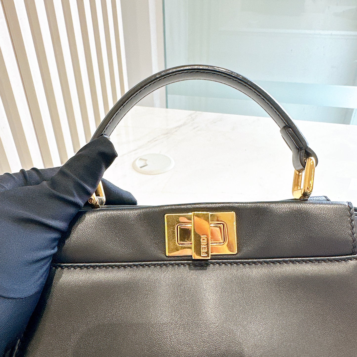 Fendi Mini Peekaboo in Black